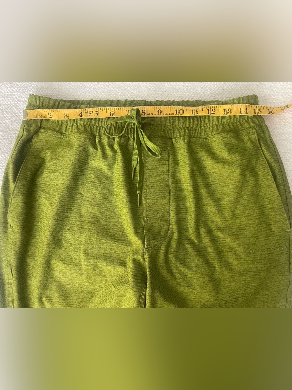 Outdoor Voices Lime Green Drawstring Joggers sz S NEW. Heathered smooth fabric. - Picture 4 of 7